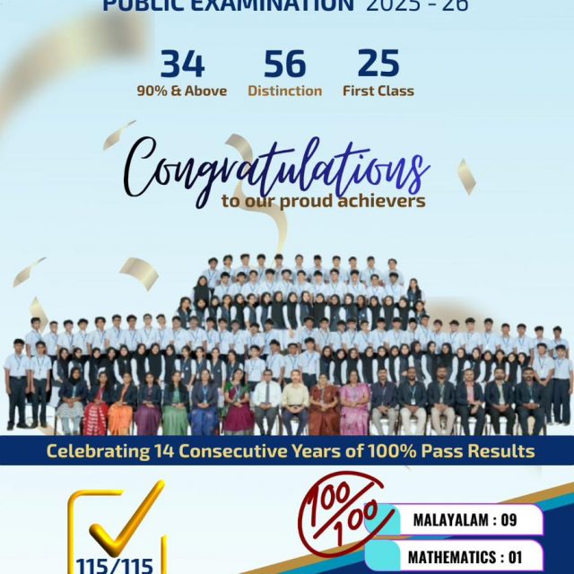 Ideal Kadakkassery Shines with 100% Success in CBSE Class 10 Results